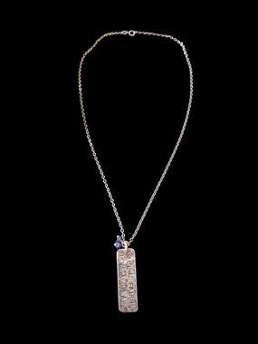 Lotus 925 Sterling All Is Fair In Love And War 1.5" Pendant 16" Chain Necklace
